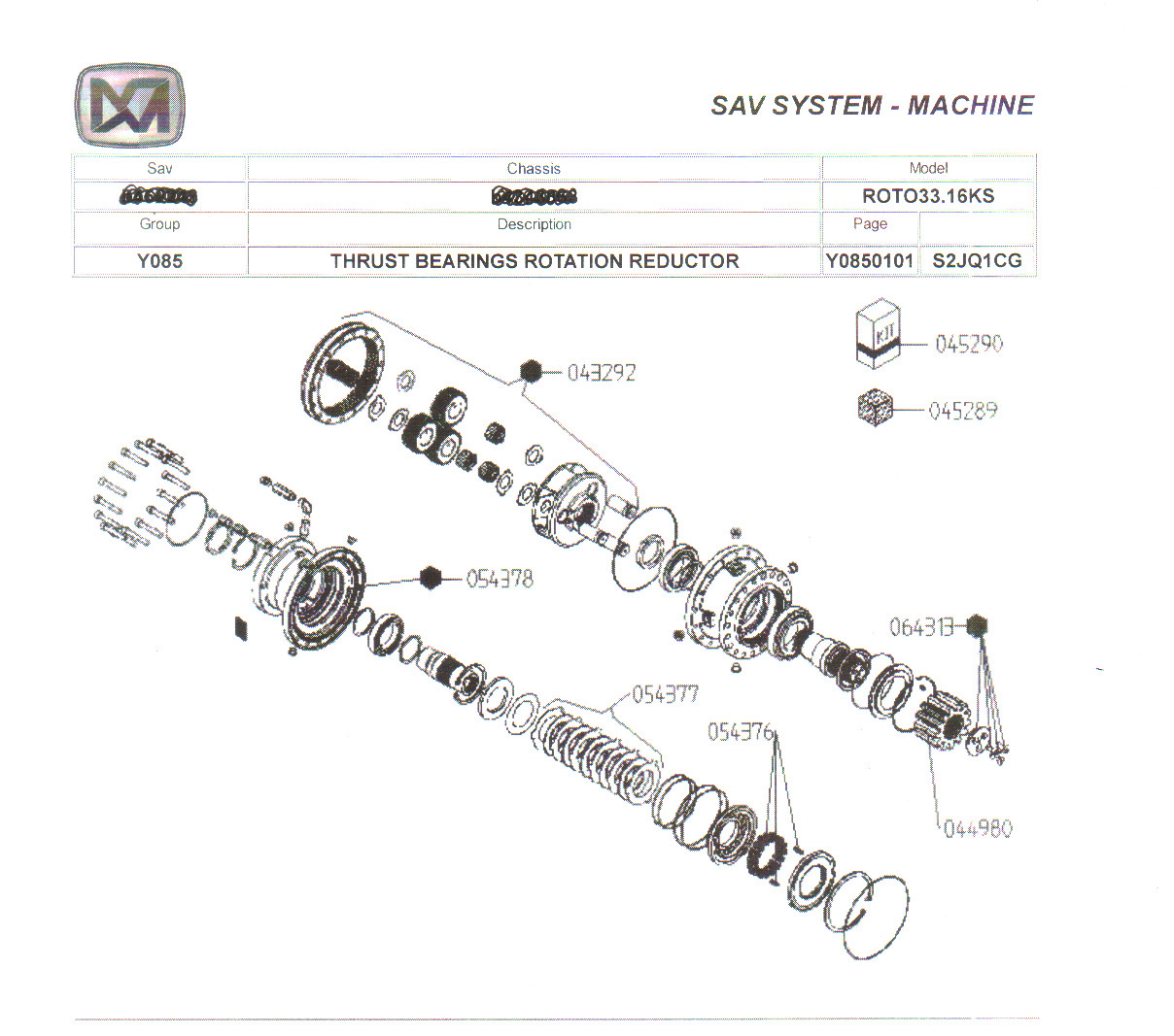011680АА мотор привода поворотного механизма Merlo ROTO